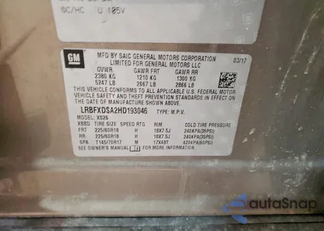 2017 Buick Envision Essence z USA, uszkodzony, nr VIN LRBFXDSA2HD193046